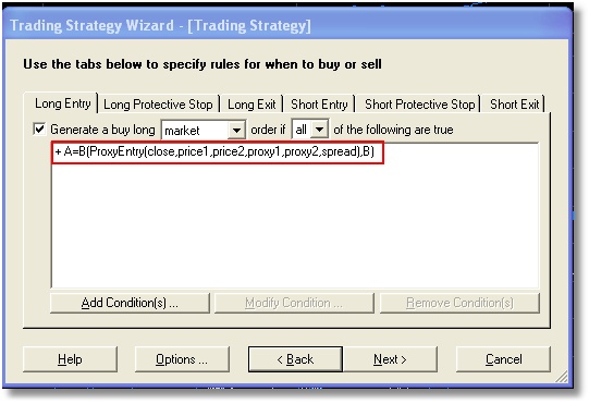 Proxy Long Entry Rule Plus Sign